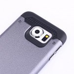 Wholesale Samsung Galaxy S6 Iron Armor Hybrid Case (Silver)